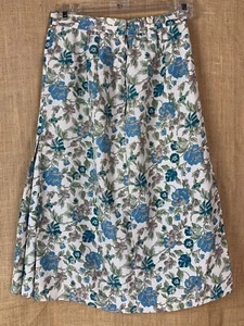 Vintage Blue Peony Floral Print Addenda by Renown Women's Skirt Size 8 - Picture 1 of 6