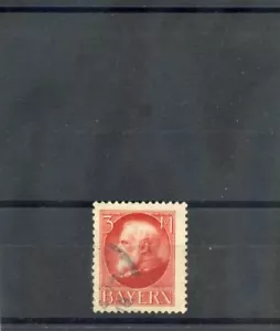 DEUTSCHLAND, BAVARIA SC 111 (MI 106 I) F-VF GEBRAUCHT 1914 3 M ZINNOBER, PERF 111/2, 110 $ - Bild 1 von 1
