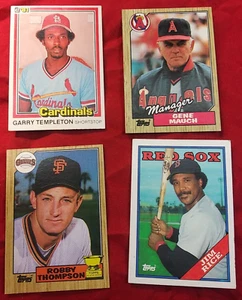 Gemischtes Baseball Lot mit 4 Karten. Robby Thompson Jim Rice Gene Mauch Garry Templton. - Bild 1 von 9