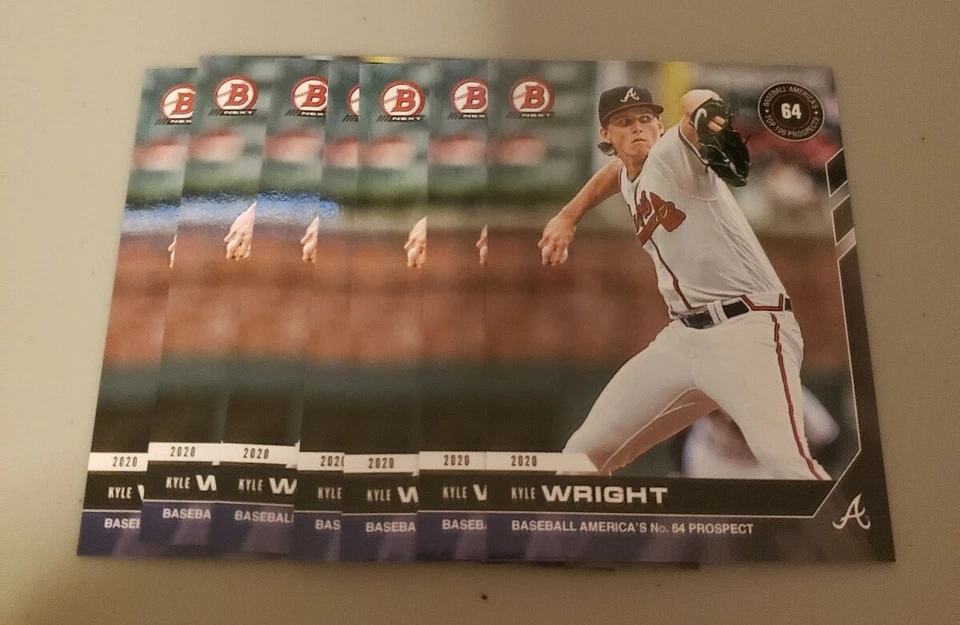 2020 Topps Bowman Next BA's Top 100 Prospects Kyle Wright Atlanta Braves /770 - Image 1 of 2