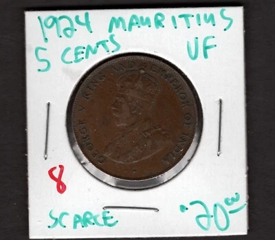 1924 Mauritius- Scarce- VF - Image 1 of 2