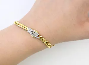 New 14K Yellow Gold Royal Monaco Bracelet 7.5 x 5mm Fancy lock. Italian Gold 14K - Picture 1 of 9