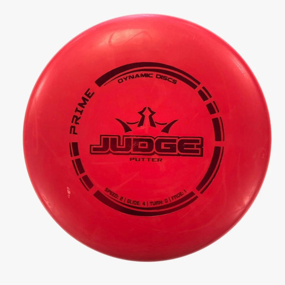DISC GOLF DYNAMIC DISCS PRIME JUDGE PUTTER PUTT & APPROACH 173g RED RED FOIL - Image 1 of 1