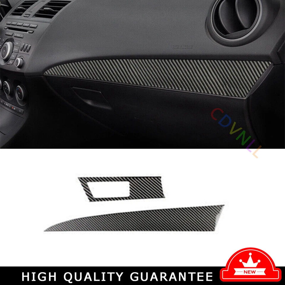 Panel de tablero de consola central de vinilo de fibra de carbono apto para Mazda 3 2011-15 Foto 1 de 4