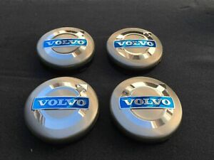 4 OEM Volvo Silver Center Hub Caps for S60 V70/XC70 S80 XC90 C70 S40 V50 C30 