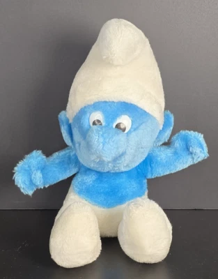 Smurf Plush Toy Stuffed Peyo Wallace Berrie & Co. Blue White 1979 Vintage - Image 1 of 4