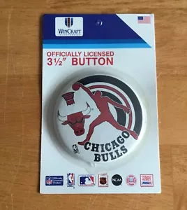 Michael Jordan Chicago Bulls Wincraft NBA Official 3.5” Button Pin NIP Unopened - Picture 1 of 2