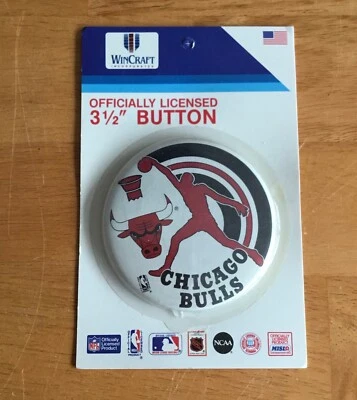 Michael Jordan Chicago Bulls Wincraft NBA Oficial 3.5” Prendedor Botón Nuevo en Paquete Sin Abrir Foto 1 de 2
