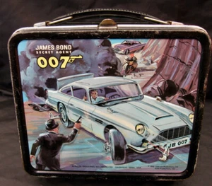 Vintage JAMES BOND Lunchbox - MI6 Spy Movies (1966) C-8 Awesome! KEINE THERMOS - Bild 1 von 12