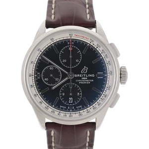 Juego completo de reloj para hombre Breitling Premier 2024 cronógrafo 42 A13315 esfera negra - Imagen 1 de 10