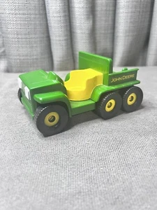 John Deere Gator Play Toy 6 Wheel Dump Bed Green Yellow 5 Inch - Picture 1 of 7