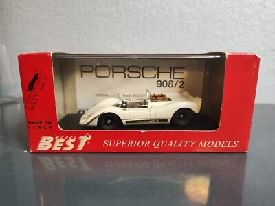 Porsche 908/2 1969 branco prova 1:43 modelo melhores modelos (A5) - Imagem 1 de 4