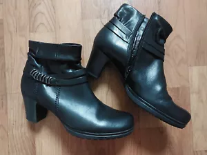 Damen Stiefelette Leder 37,5 schwarz Gabor Stiefel 4 1/2 Plateau Frühjahr neu - Bild 1 von 10
