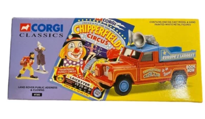 VTG CORGI CLASSICS Chipperfield Circus LAND ROVER PUBLIC ADDRESS & CLOWNS (NIB) - Image 1 of 4