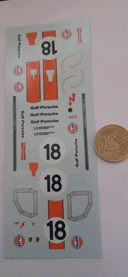 décalcomanie  porsche 917 lh gulf n18 lm le mans 1971 1/32 - Photo 1/1