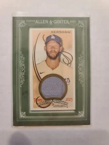 Mini jersey con marco Topps Allen & Ginter 2023 reliquia Clayton Kershaw #MFR-CK - Imagen 1 de 2