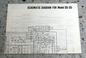 DIAGRAMA DE CIRCUITO ESQUEMÁTICO DE SERVICIO MARANTZ SD-35 original - Imagen 1 de 1