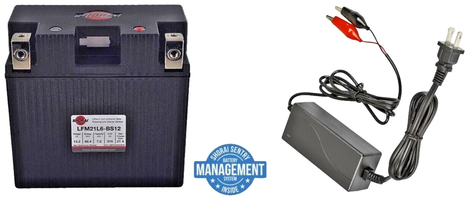 Batería de litio SHORAI Xtreme-Rate con cargador # LFM21L6-BS12 Foto 1 de 1