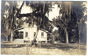 Seltene Saratoga FL 1906 gestempelte Echtfoto der Zeit Heimat RPPC Postkarte - Bild 1 von 2