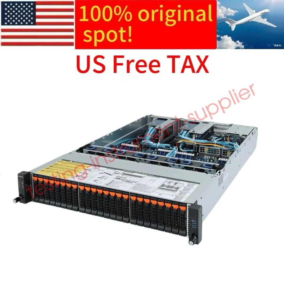 Gigabyte Rack Server R282-Z92 24x U.2 2x 2.5" 2x 1600W For AMD EPYC No Disk /RAM - Image 1 of 4