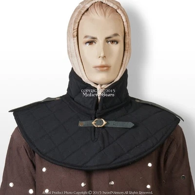 Protector de cuello acolchado de algodón Aventail cadena correo para recreación SCA LARP Foto 1 de 4