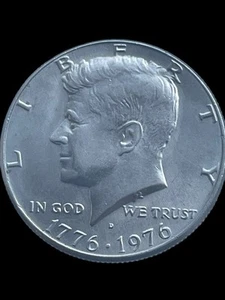 1776-1976 Bicentennial Kennedy Half Dollar With D Mint Mark - Picture 1 of 10