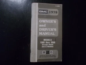 1978 GMC Light Duty Truck (Gas ONLY) Owners Manual User Guide Operator Book - Bild 1 von 1