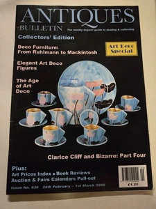Antiques Bulletin Magazine 1996 Art Deco Special Clarice Cliff & Deco Furniture - Picture 1 of 3