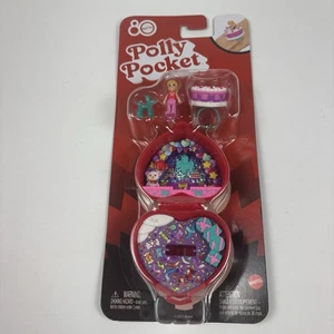 Polly Pocket Scatola Portagioie 80° Anniversario Playset Compatto - Nuova Spedizione Veloce - Foto 1 di 11