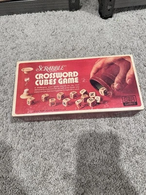Vintage Scrabble Crossword Cubes Game 1968 Selchow & Righter Complete - Image 1 of 3