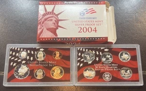 US Mint Silber Proof Set 2004 - 11 Münzen - 1,338 oz Silber mit COA - Bild 1 von 3
