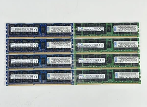 128GB IBM Lenovo Lot of 8x 16GB 2Rx4 PC3L-14900R ECC DDR3 RAM Memory 47J0225 - Picture 1 of 7