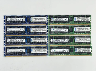 128GB IBM Lenovo Lot of 8x 16GB 2Rx4 PC3L-14900R ECC DDR3 RAM Memory 47J0225 - Image 1 of 4