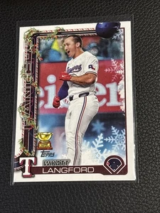 Wyatt Langford 2025 Topps Holiday H87 Holiday Cookie Back SSP - Bild 1 von 2