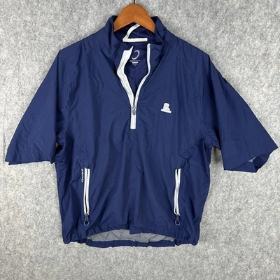 Zero Restriction Jacket M Blue Tour Series Golf 1/4 Zip Windshirt Pullover - Image 1 of 4