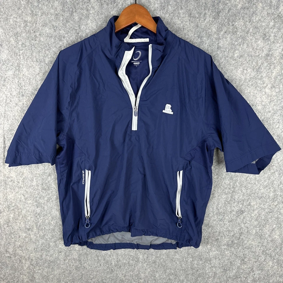 Zero Restriction Jacket M Blue Tour Series Golf 1/4 Zip Windshirt Pullover - Image 1 of 4