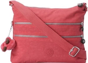 Kipling Alvar Women's Vibrant Pink Crossbody Bag  12"H X 10"W Zip Closure - Picture 1 of 10