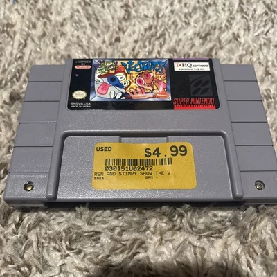 Ren And Stimpy Show: Veediots! Super Nintendo SNES, Authentic Cartridge Only  - Image 1 of 3