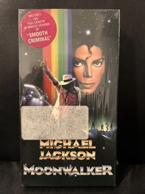 Michael Jackson Moonwalker VHS Smooth Criminal New Sealed 1st Print Hype Sticker - Image 1 of 4