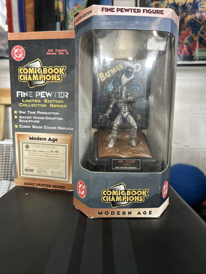 Figura de peltre fino de colección MR FREEZE 1995 DC Comic Book Champions Edad Moderna LE 1997 Foto 1 de 1
