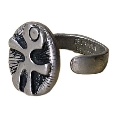 Anillo gótico de peltre Belandia tamaño 7 - ajustable - anillo raro de metal peltre Foto 1 de 4