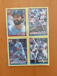 1991 TOPPS Baseball Cards Uncut Box Panel Nolan Ryan Robin Yount Jeff Reardon - Picture 1 of 2