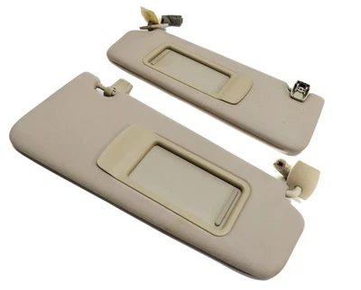 2010-2016 BMW 528i 535i 550i (F10) FRONT LEFT & RIGHT SUNVISOR SHADE SET (Beige) - Image 1 of 4