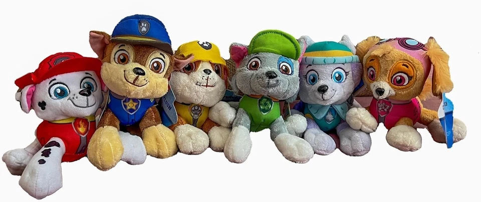 PAW Patrol 6" Plush Toy Set of 6 – (Marshall Skye Everest Rocky Rubble Chase) - Image 1 of 4