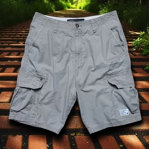 Vintage Y2K Billabong Beige Cargo Shorts Size 32 Skate Surf Streetwear - Picture 1 of 14