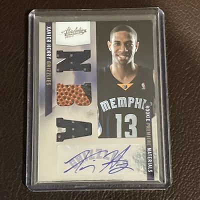 2010-11 Absolute Premiere Materials Patch Auto Xavier Henry RC Rookie 44/499 162 - Image 1 of 4