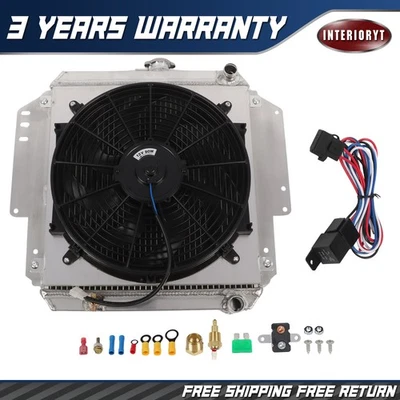 RADIATOR+SHROUD 14" 90W FAN FOR 1984-1998 SUZUKI SAMURAI/CHEVROLET SJ413 1.3L MT - Image 1 of 4