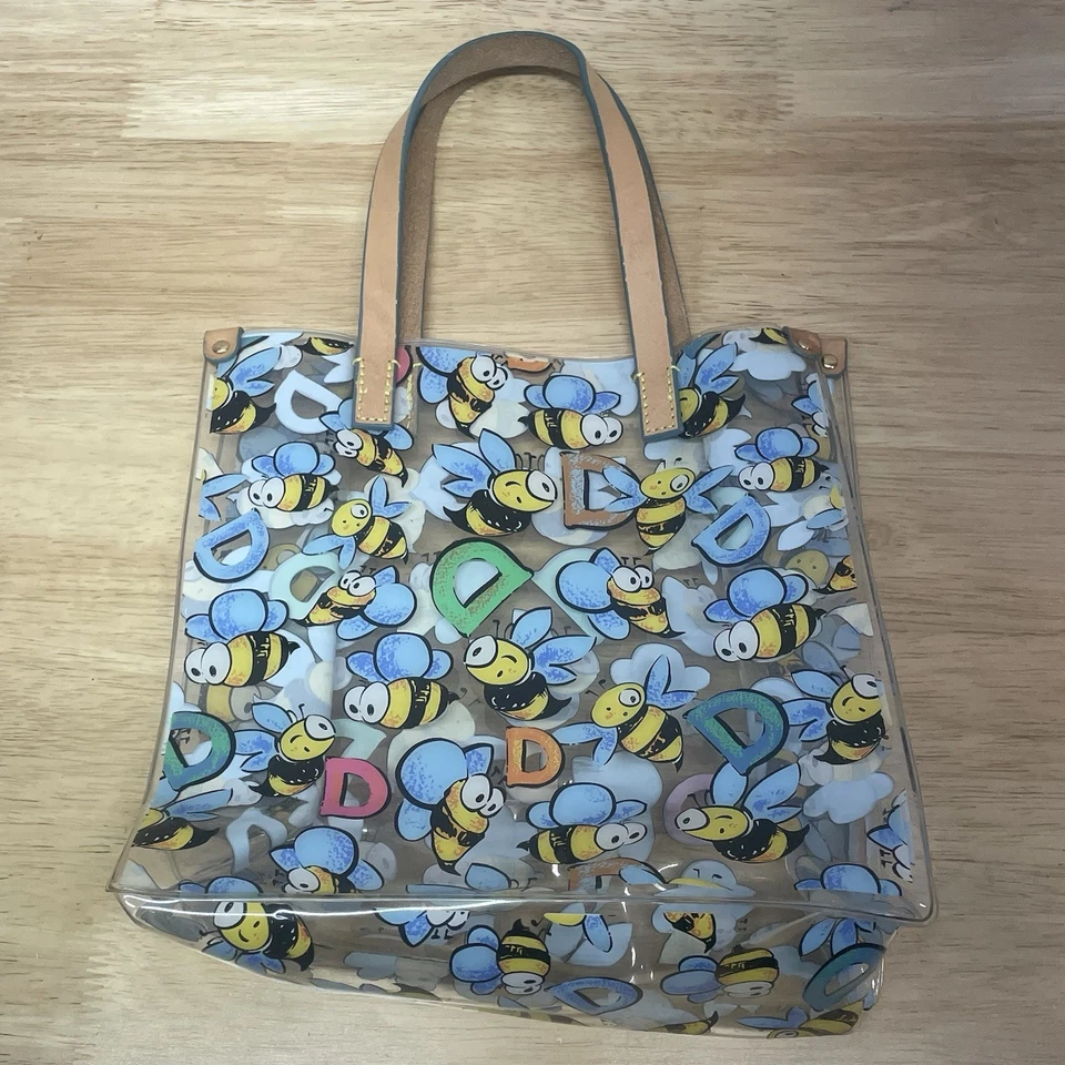 Dooney & Bourke Lunch Bag Bumble Bees and Logo Clear Lunch Bag Tote - Image 1 of 4