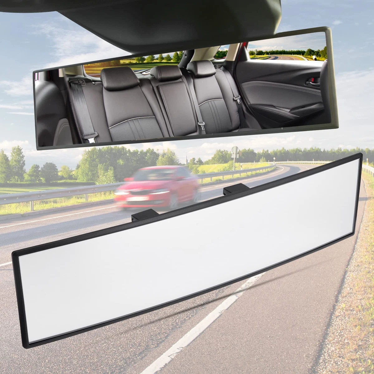 Espejo De Punto Ciego 2 En 1 Gran Ángulo De Rotación 360 Ajustable Convexo De Visión Trasera Vista Delantera Rueda Coche I.537002963