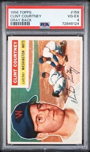 1956 Topps #159 Clint Courtney (Gray Back) PSA 4 VG-EX - Bild 1 von 2